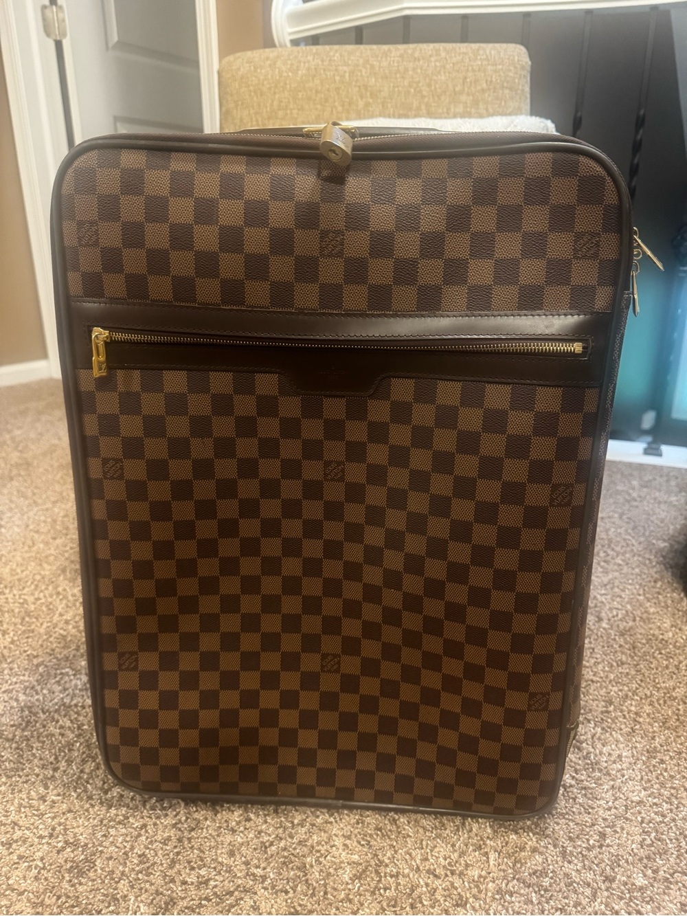 Authentic LV Louis Vuitton Pegase 55 Damier Ebene Carry on Suitcase travel bag